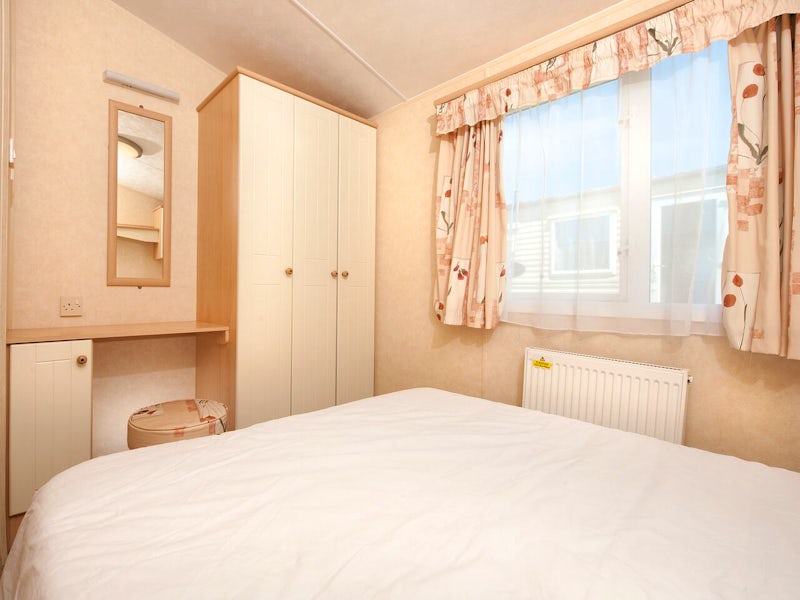 Bronze caravan double bedroom