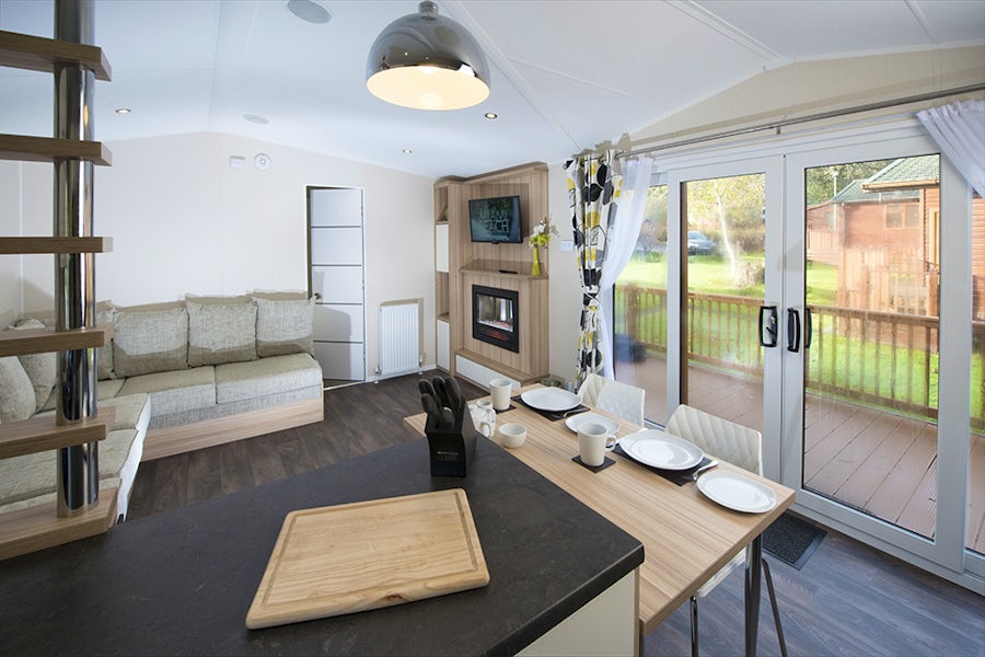 Living area lodge| St Ives