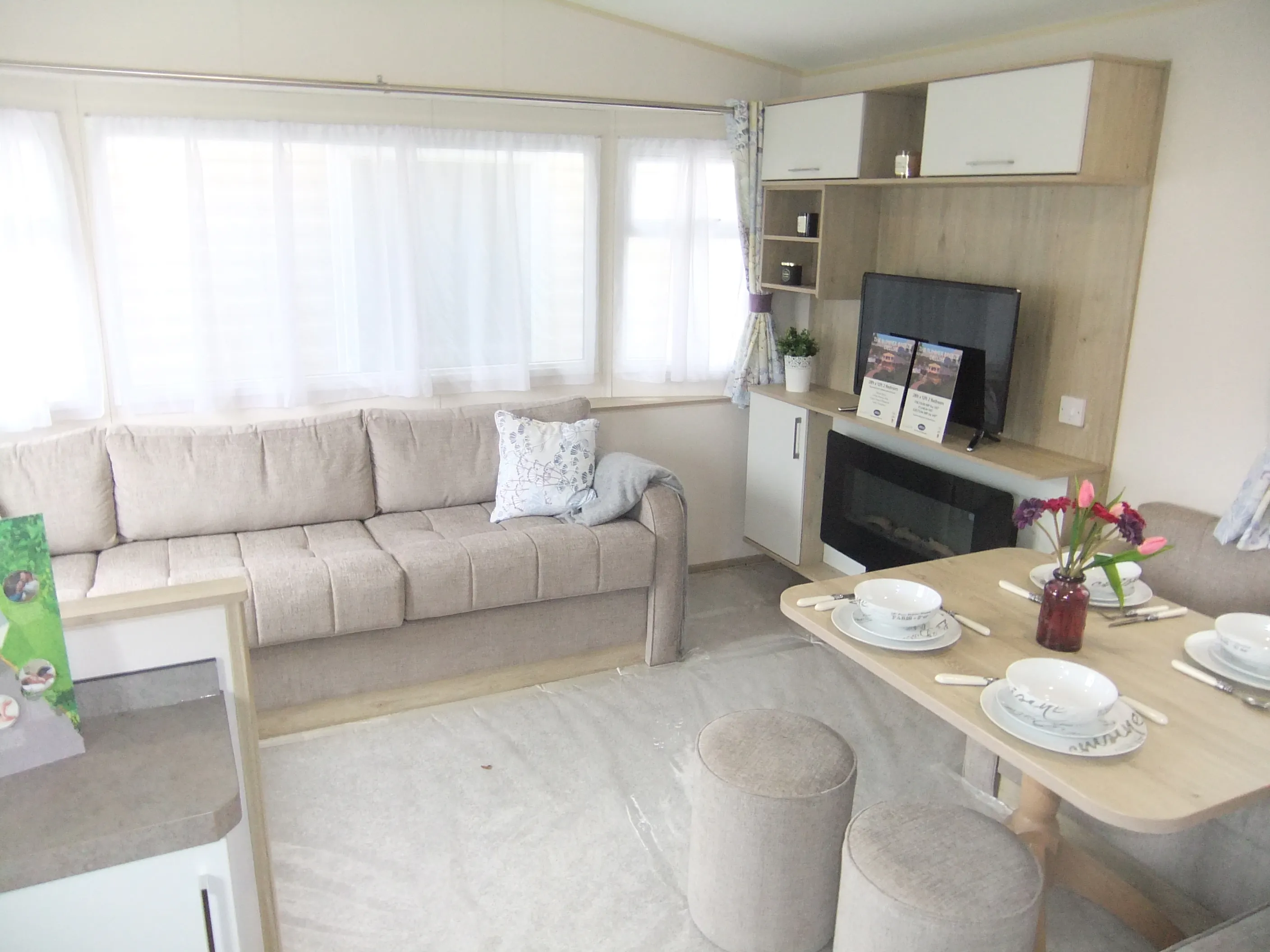 2 bedroom compact gold caravan