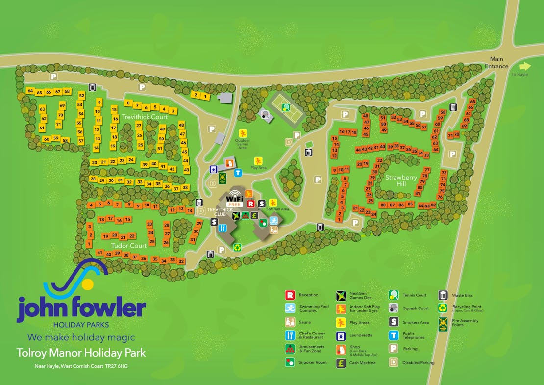 Tolroy Manor Holiday Park Map