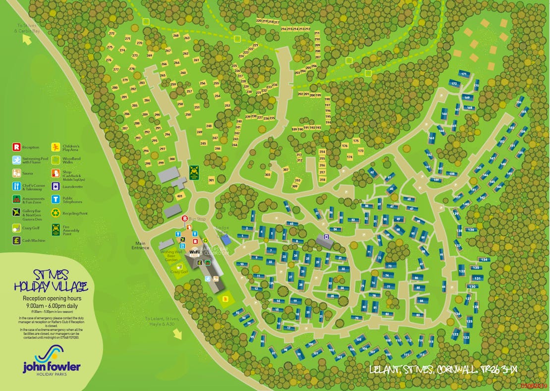 St Ives Holiday Village Map