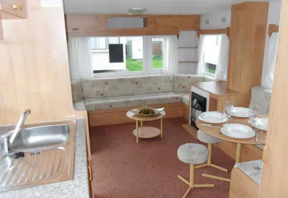 Living area ¦ 2 Bed Bronze Compact Caravan Pet