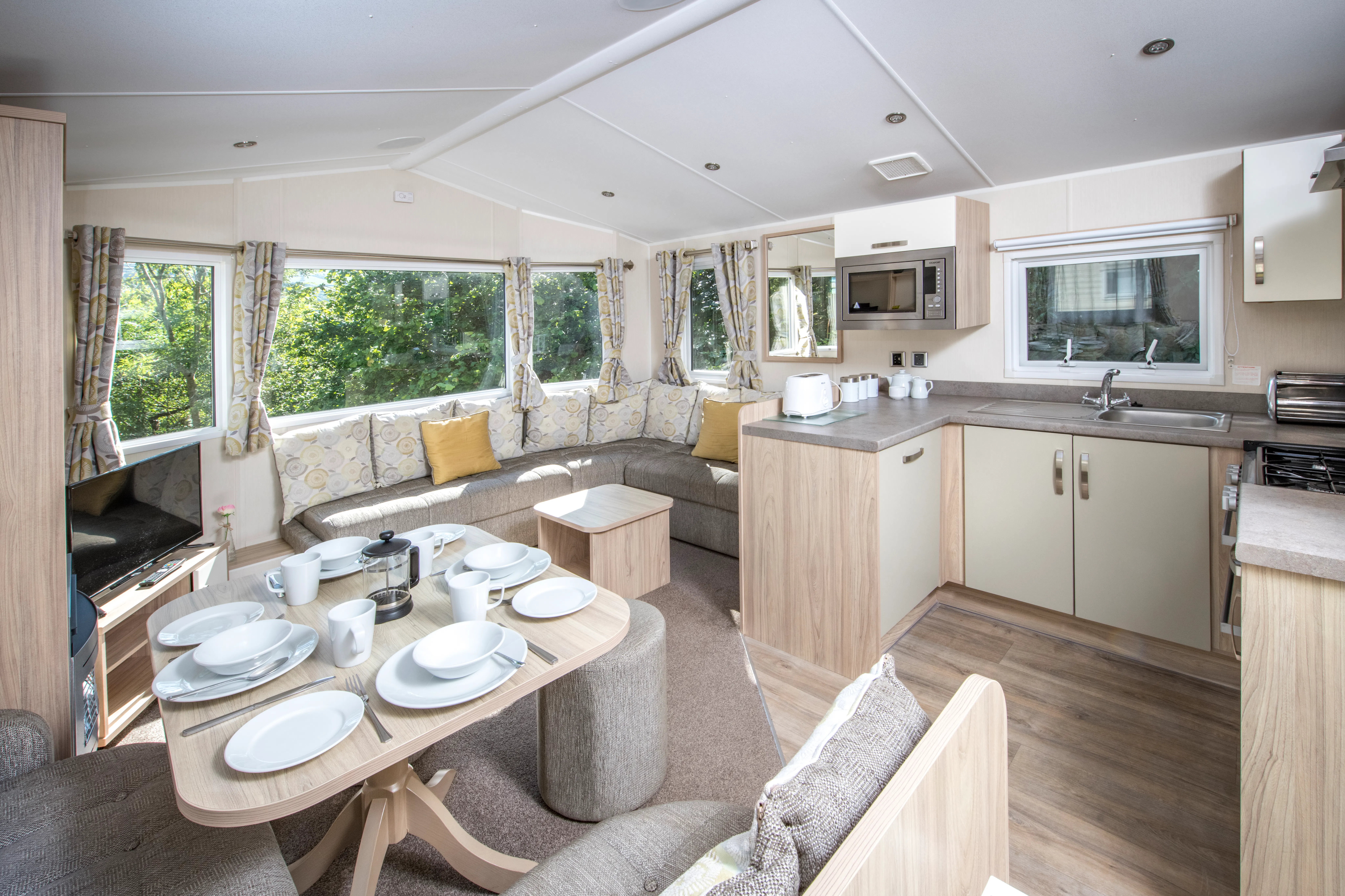 Living room ¦ 3 bed silver caravan