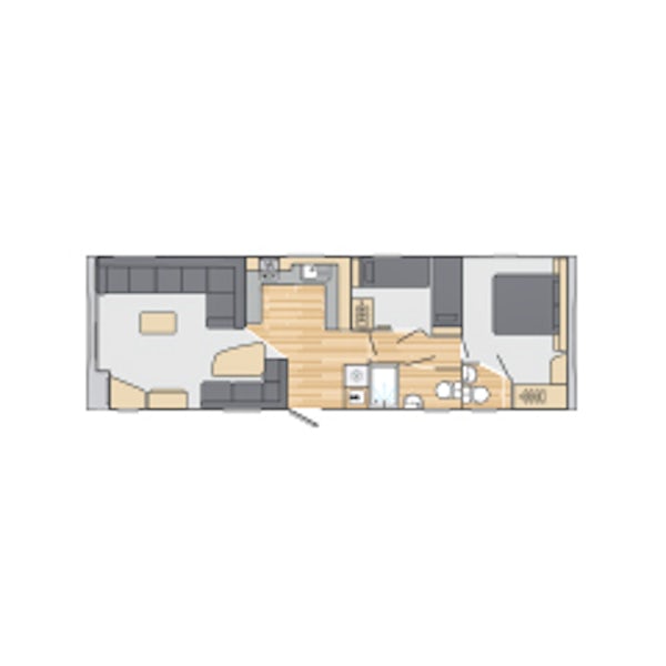 Floorplan ¦ 2 Bed Platinum Hot Tub Caravan Lodge