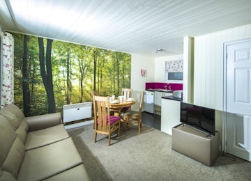 Holiday chalet lounge | St Ives Holiday Village