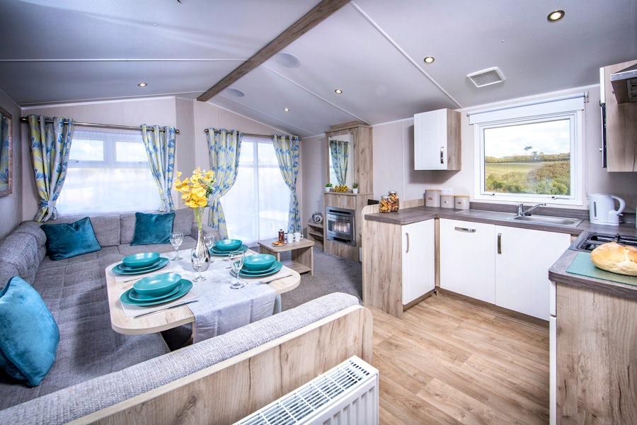 Lounge Area | Dining Area | 3 bed gold caravan