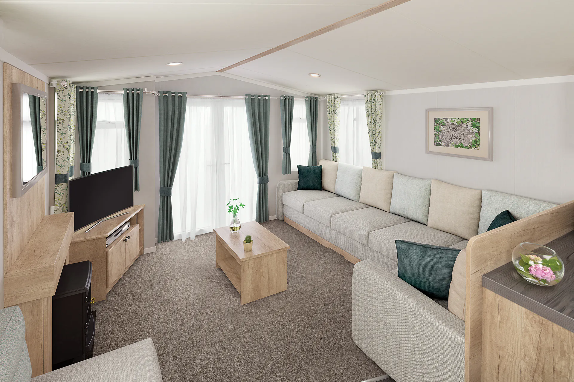 Lounge ¦ 3 Bed Platinum Hot Tub Caravan Lodge
