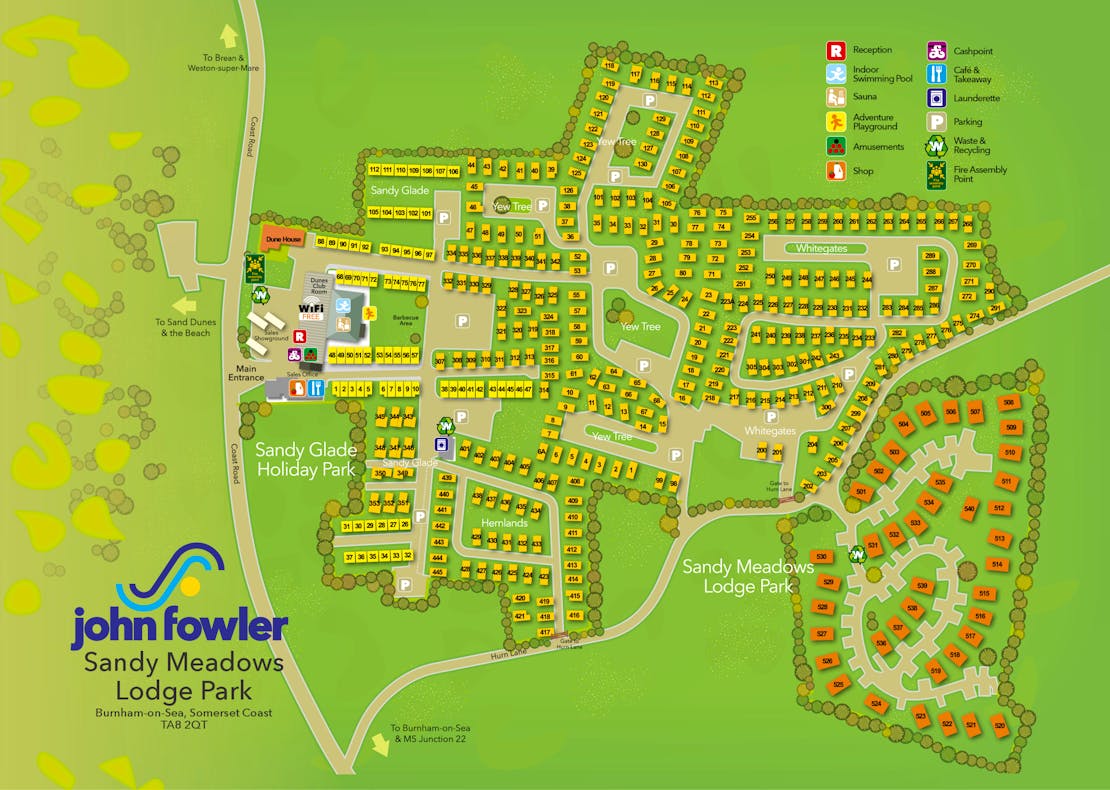 Sandy Meadows Lodge Park Map