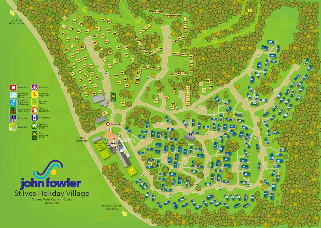 St Ives Holiday Village Map