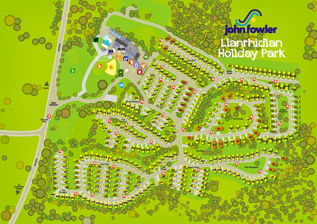 Llanrhidian Holiday Park Map