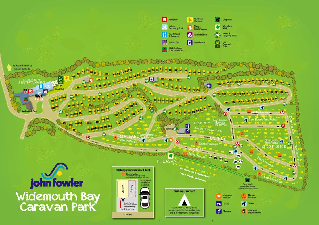 Widemouth Bay Caravan Park Map