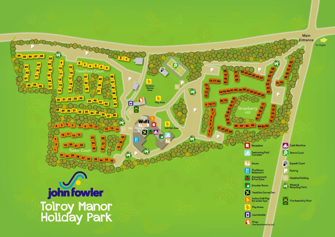 Tolroy Manor Holiday Park Map
