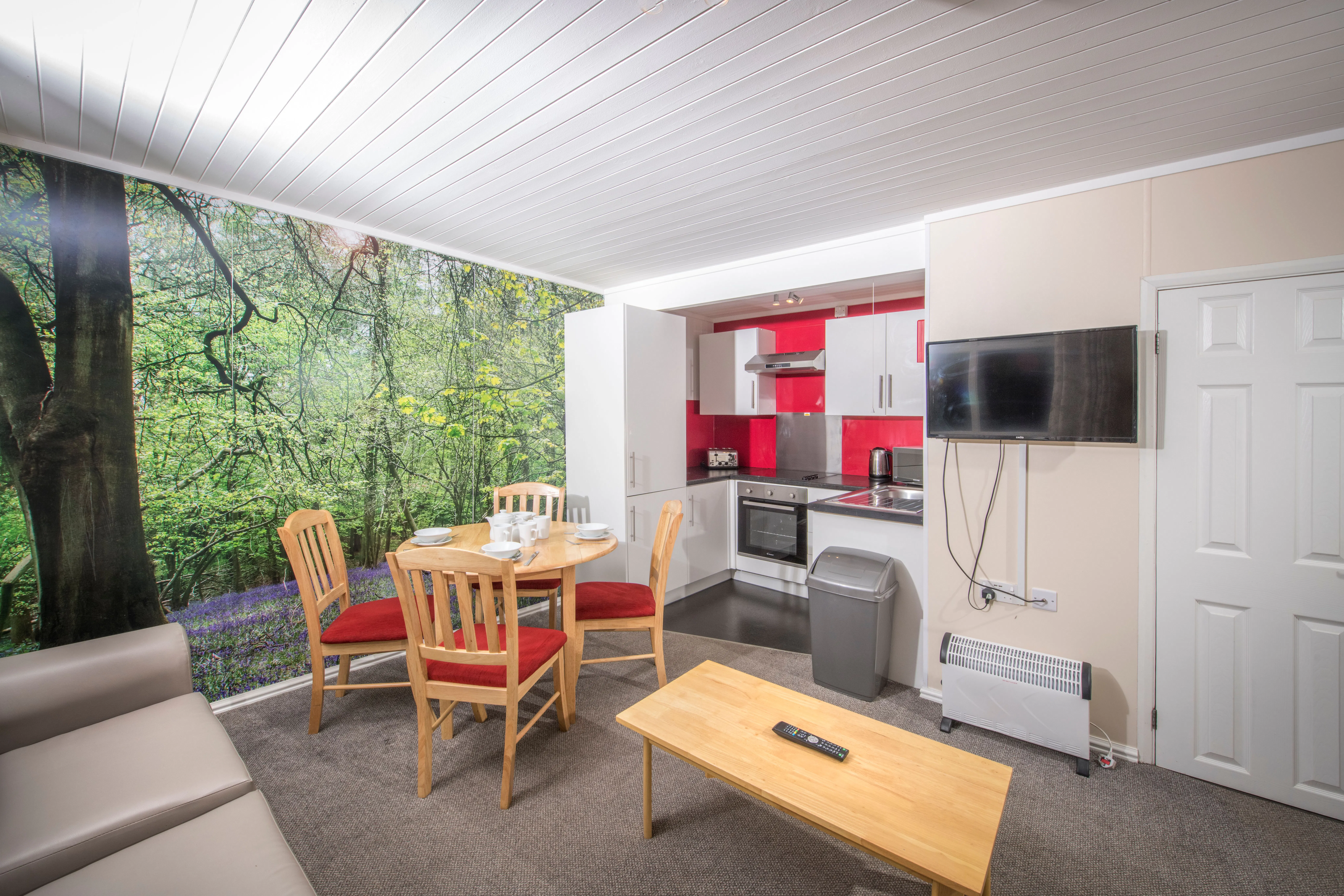 Lounge pet friendly chalet ¦ Cornwall Holiday Park