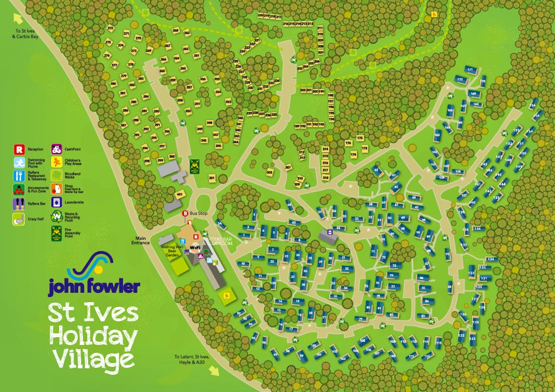 St Ives Holiday Village Map