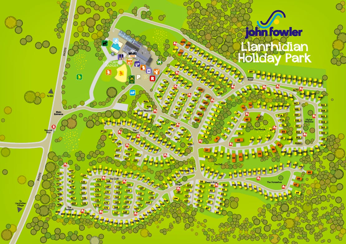 Llanrhidian Holiday Park Map