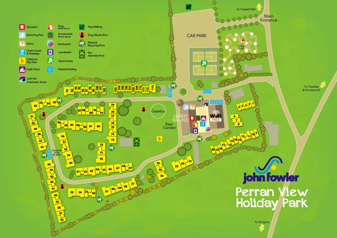 Perran View Holiday Park Map