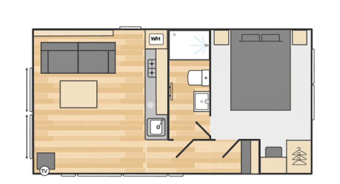Floorplan ¦ 1 Bedroom Platinum Hot Tub Micro Lodge