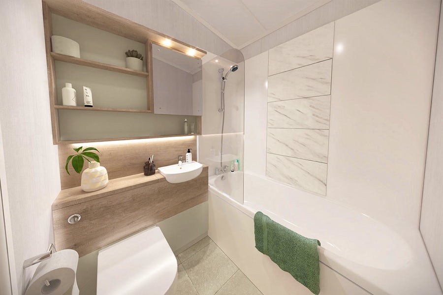 Bathroom ¦ 3 Bedroom Platinum Plus Hot Tub Caravan Lodge