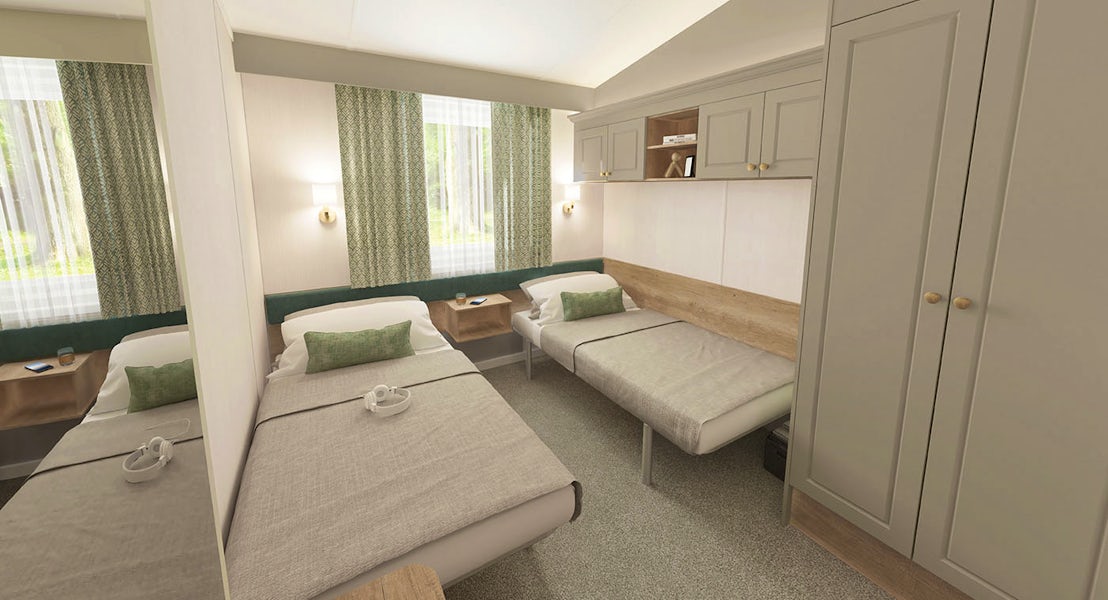 Twin room ¦ 2 Bedroom Platinum Plus Hot Tub Caravan Lodge