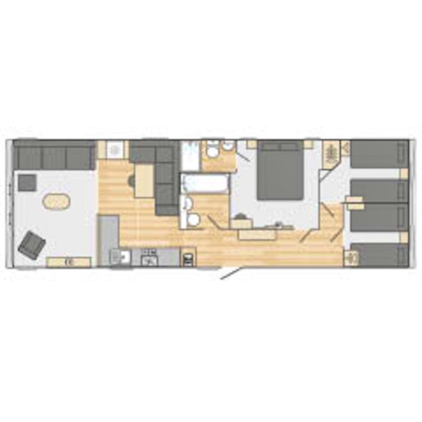 Floorplan ¦ 3 Bedroom Platinum Plus Hot Tub Caravan Lodge