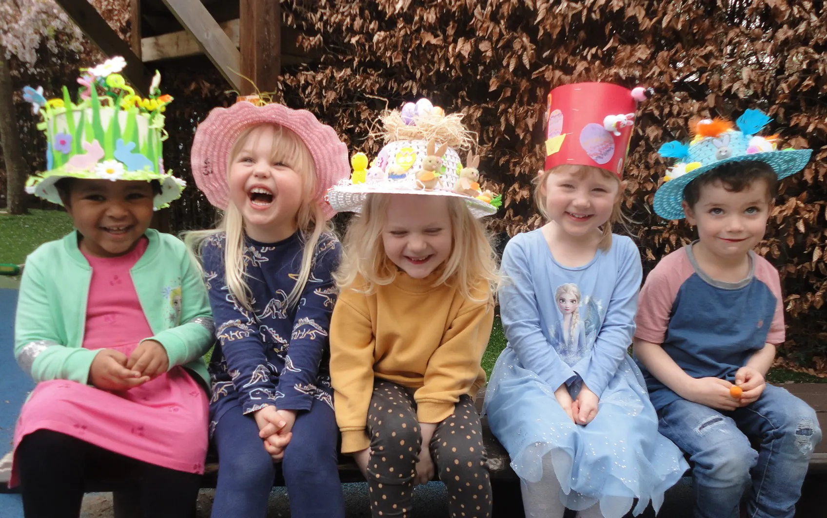 Children in Easter Bonnets
