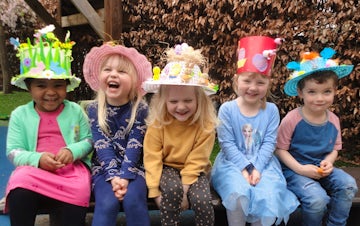 Children in Easter Bonnets