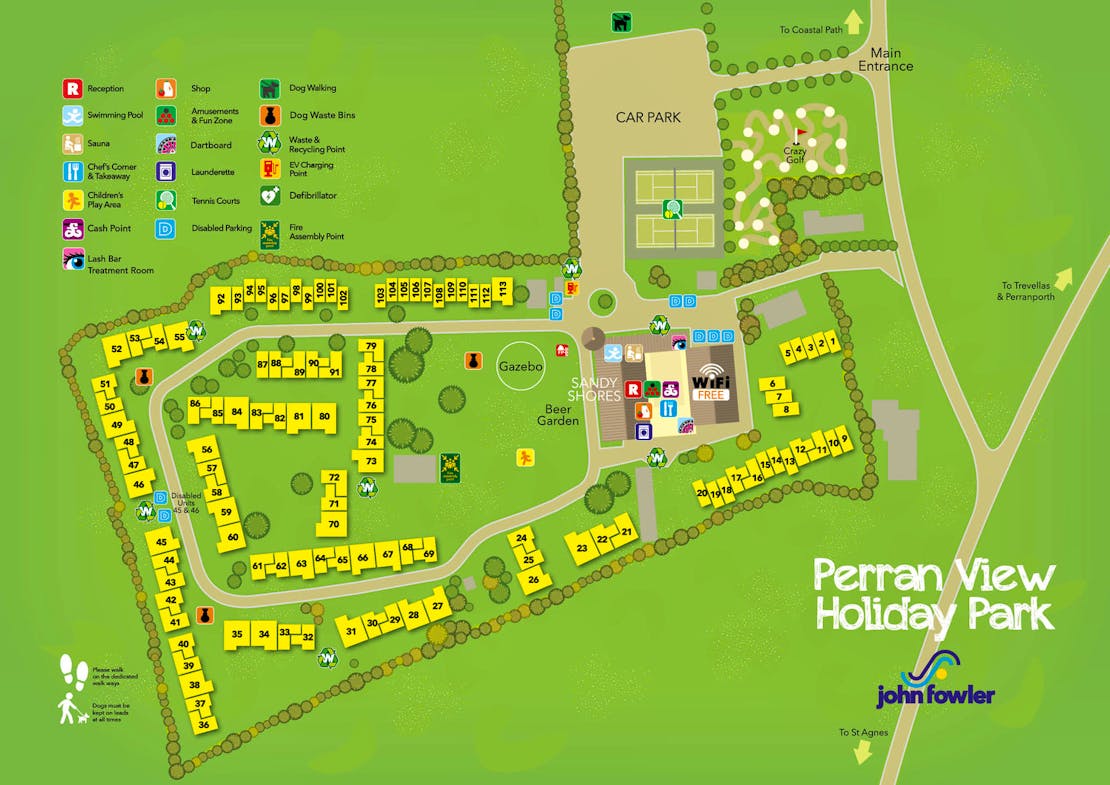 Perran View Holiday Park Map