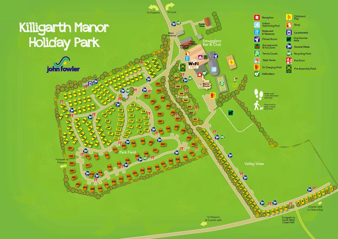 Killigarth Manor Holiday Park Map