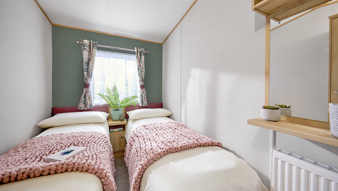 Spacious twin bedroom
