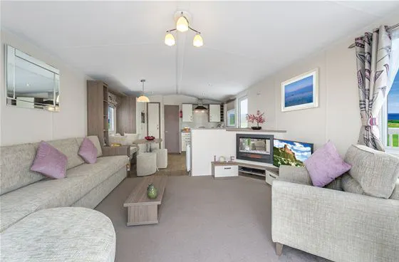 2 bedroom silver caravan