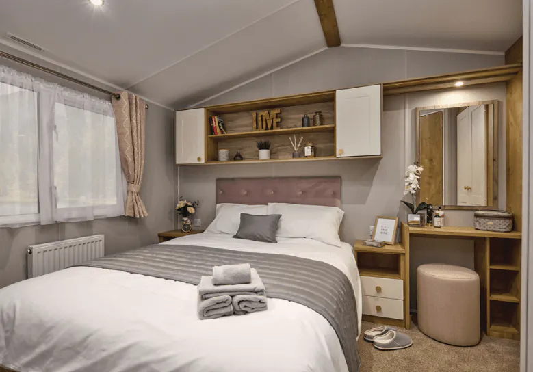 Master bedroom ¦ Luxury Caravan in Somerset