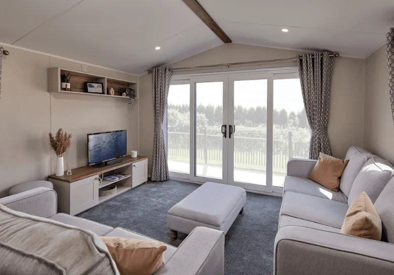 Living Area ¦ Luxury Caravan in Somerset