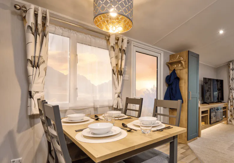 Dining Area ¦ Luxury Caravan in Somerset