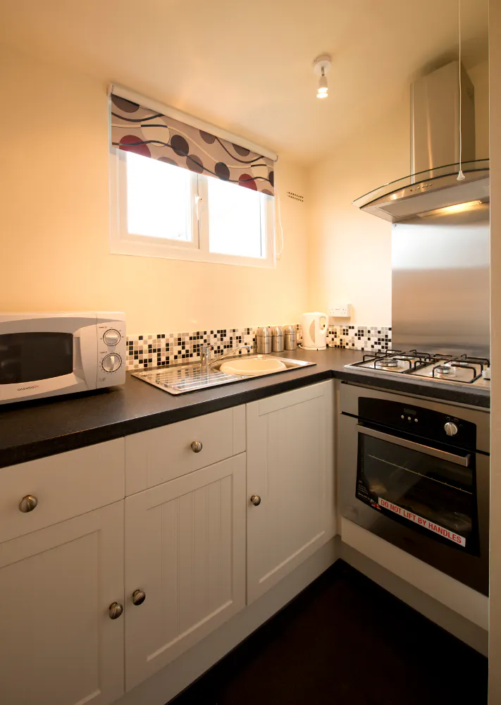 Kitchen  ¦ 2 bed bronze pet friendly accommodation in Somerset