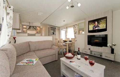 Bronze Caravan with outside seating area