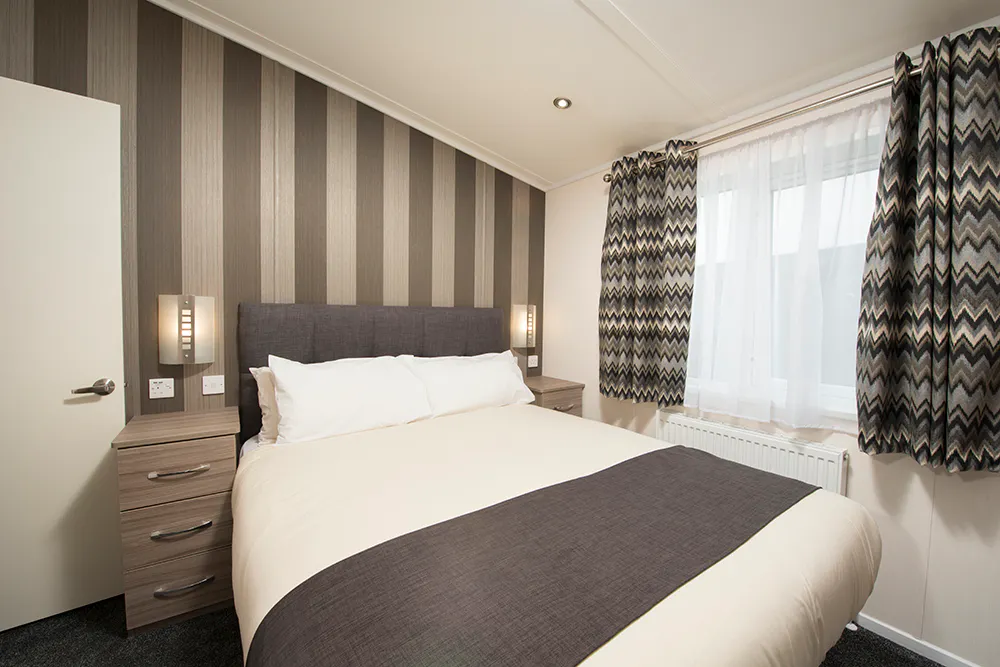 Bedroom ¦ Pet Friendly lodge in Somerset