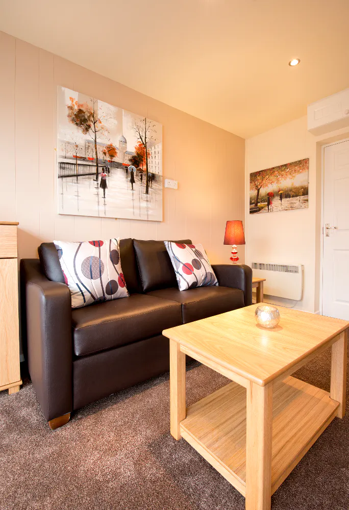 Living room  ¦ 2 bed bronze pet friendly accommodation in Somerset