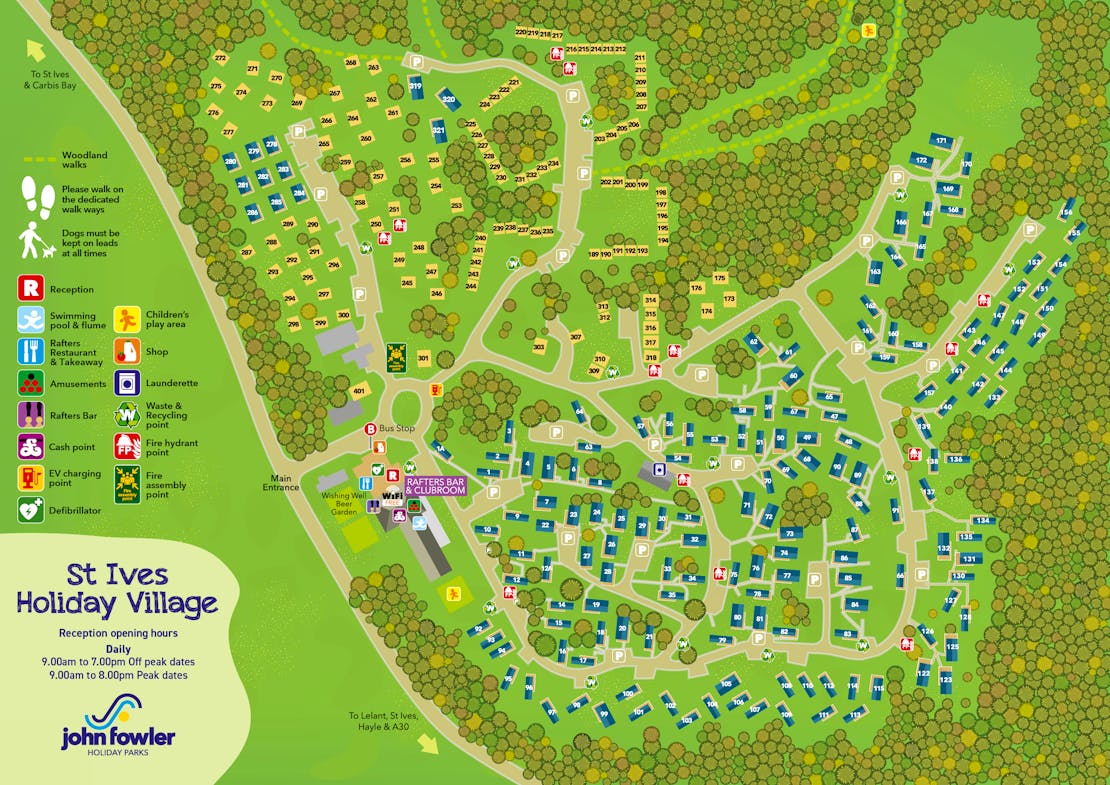 St Ives Holiday Village Map
