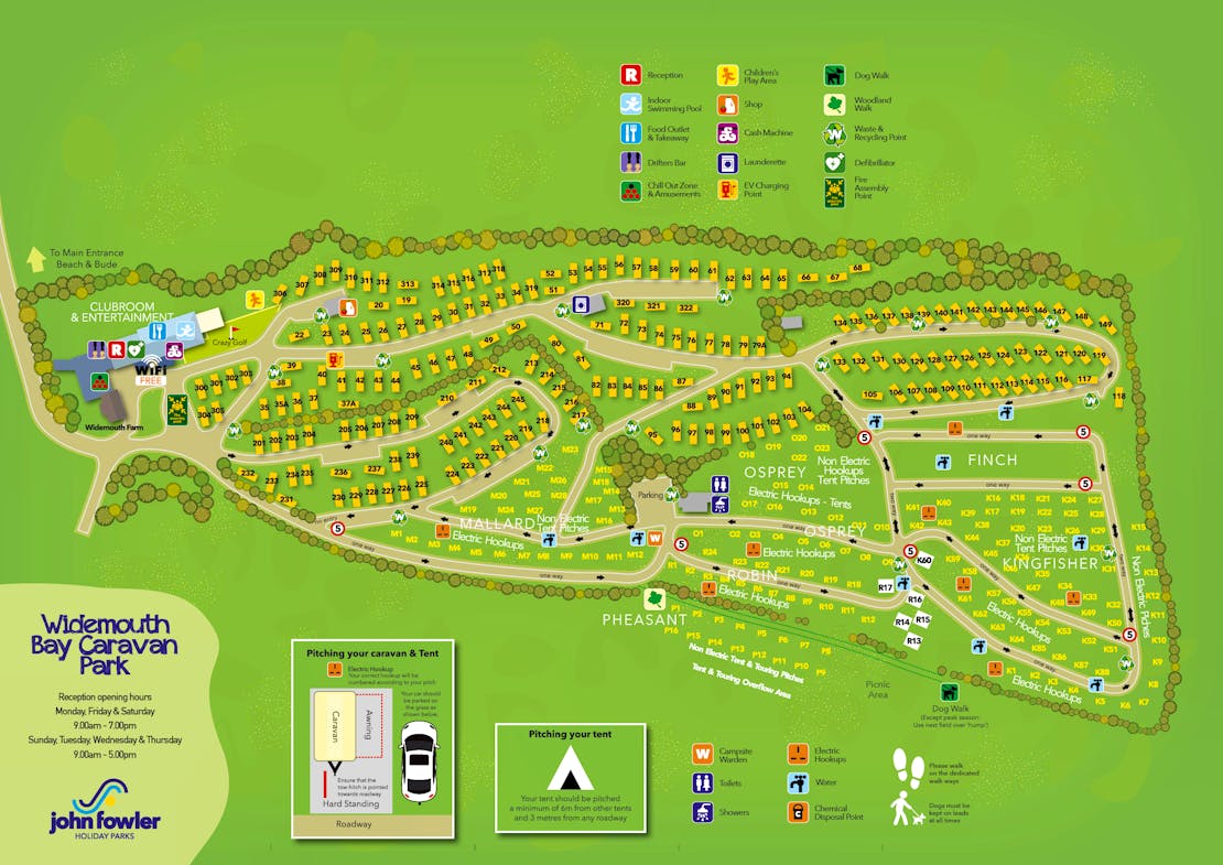 Widemouth Bay Caravan Park Map