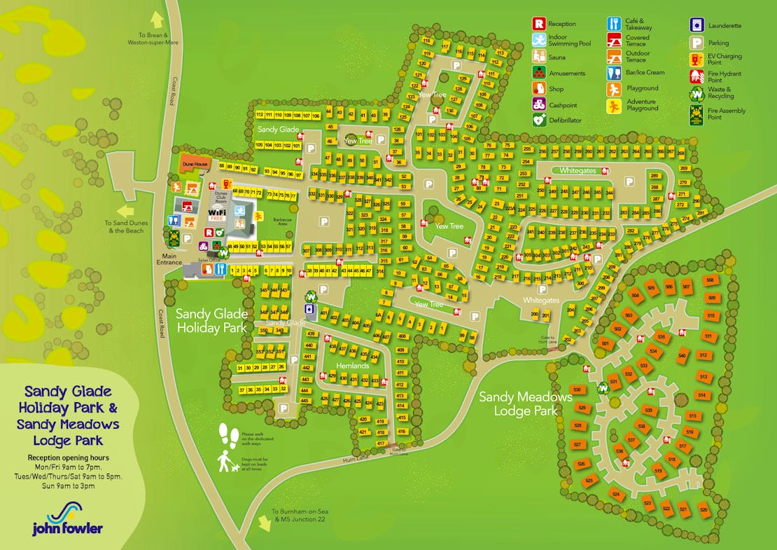 Sandy Glade Holiday Park Map