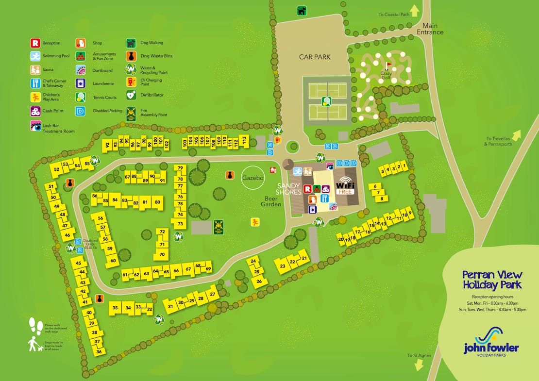 Perran View Holiday Park Map