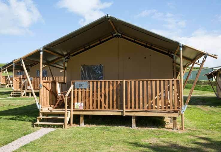 Barnstaple safari tent Croyde North Devon. Ruda Holiday Park.