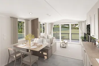 Living area ¦ 3 bed platinum caravan holiday