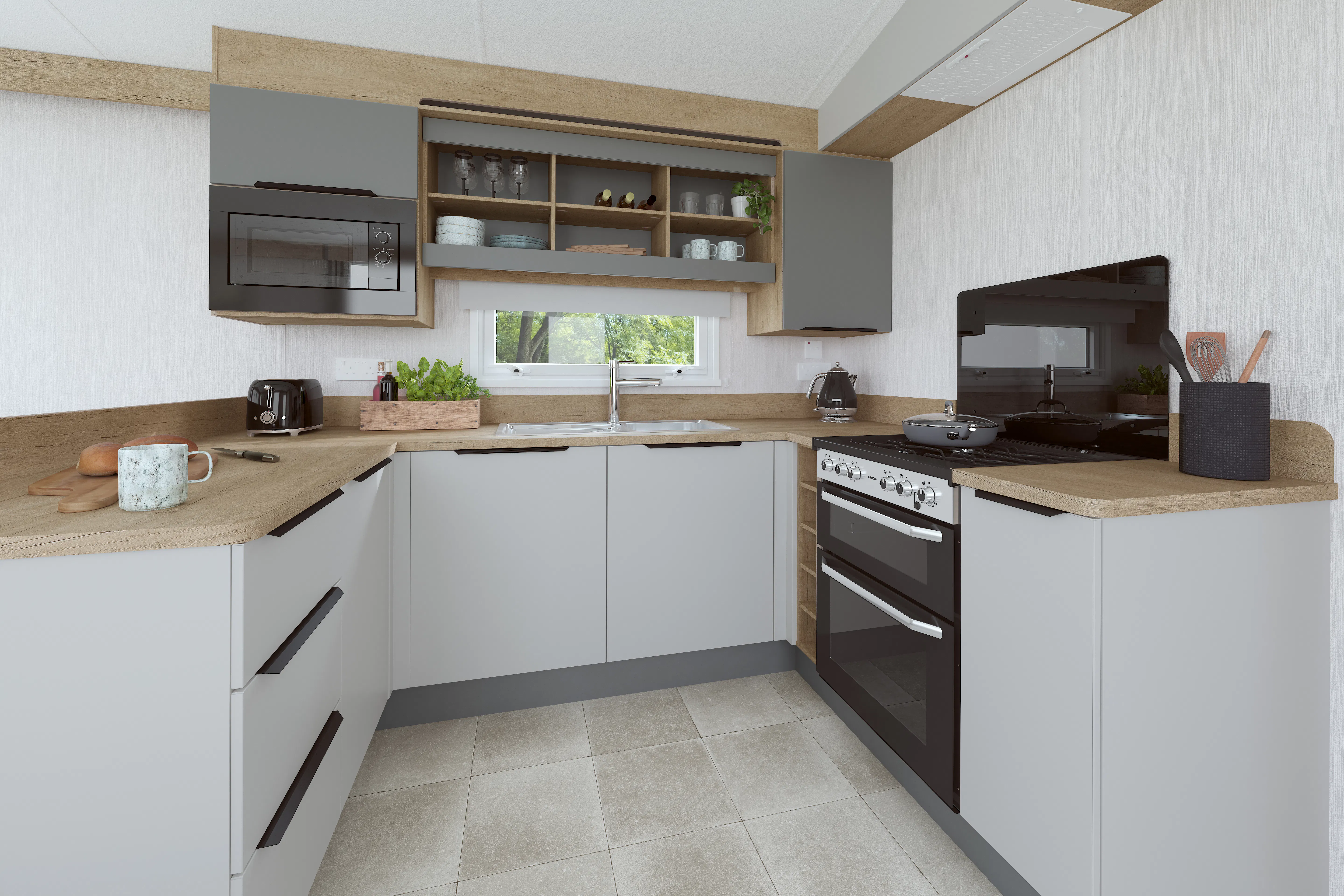 Alt kitchen ¦ 2 bed platinum caravan holiday