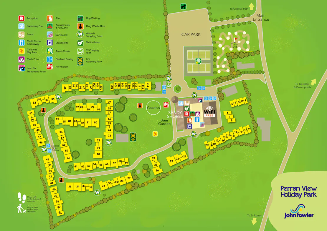 Perran View Holiday Park Map