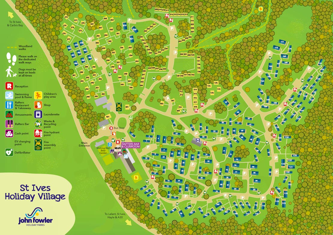 St Ives Holiday Village Map