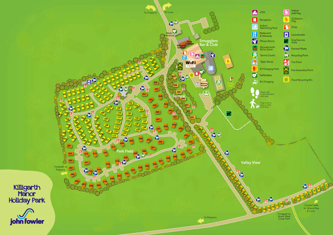 Killigarth Manor Holiday Park Map