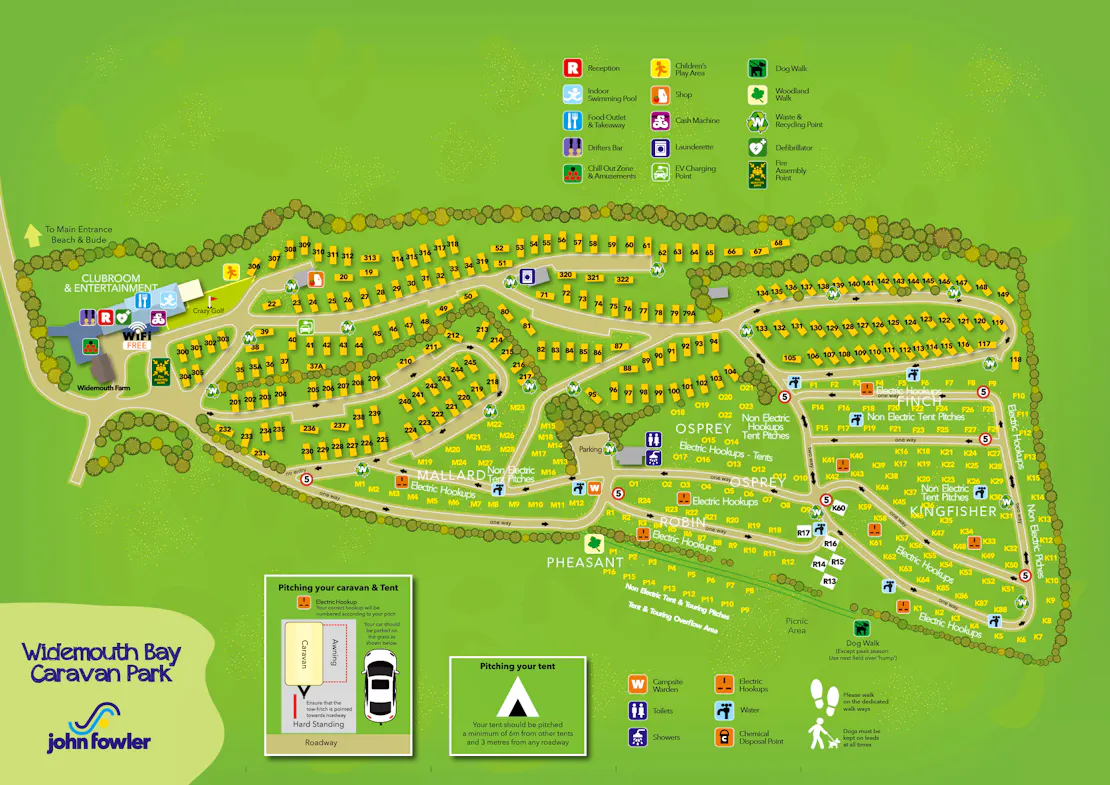 Widemouth Bay Caravan Park Map