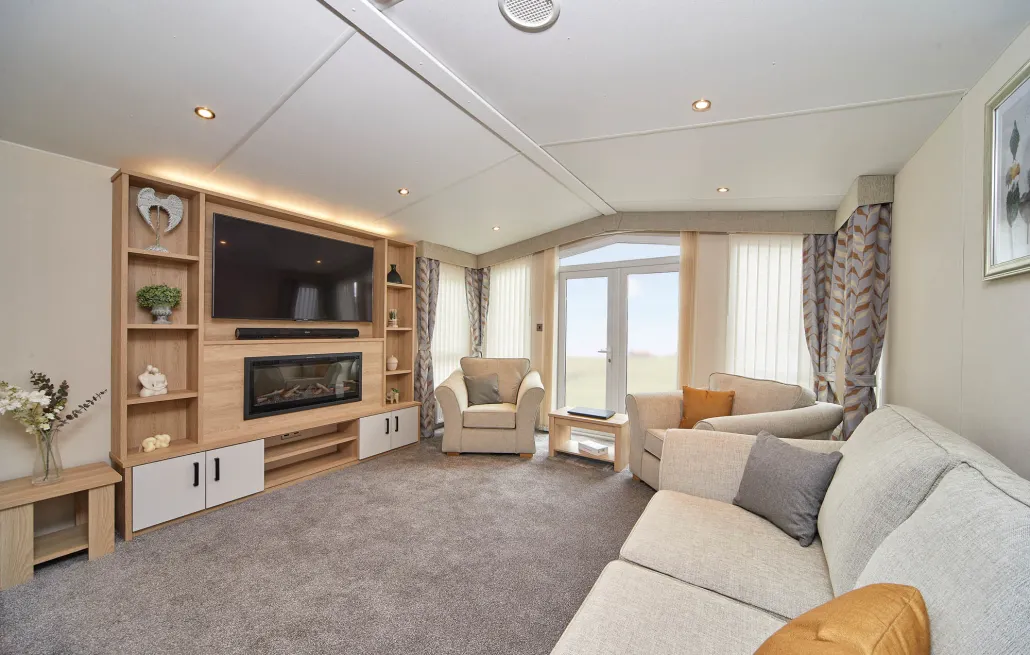 Pet friendly caravan lodge in St Ives
