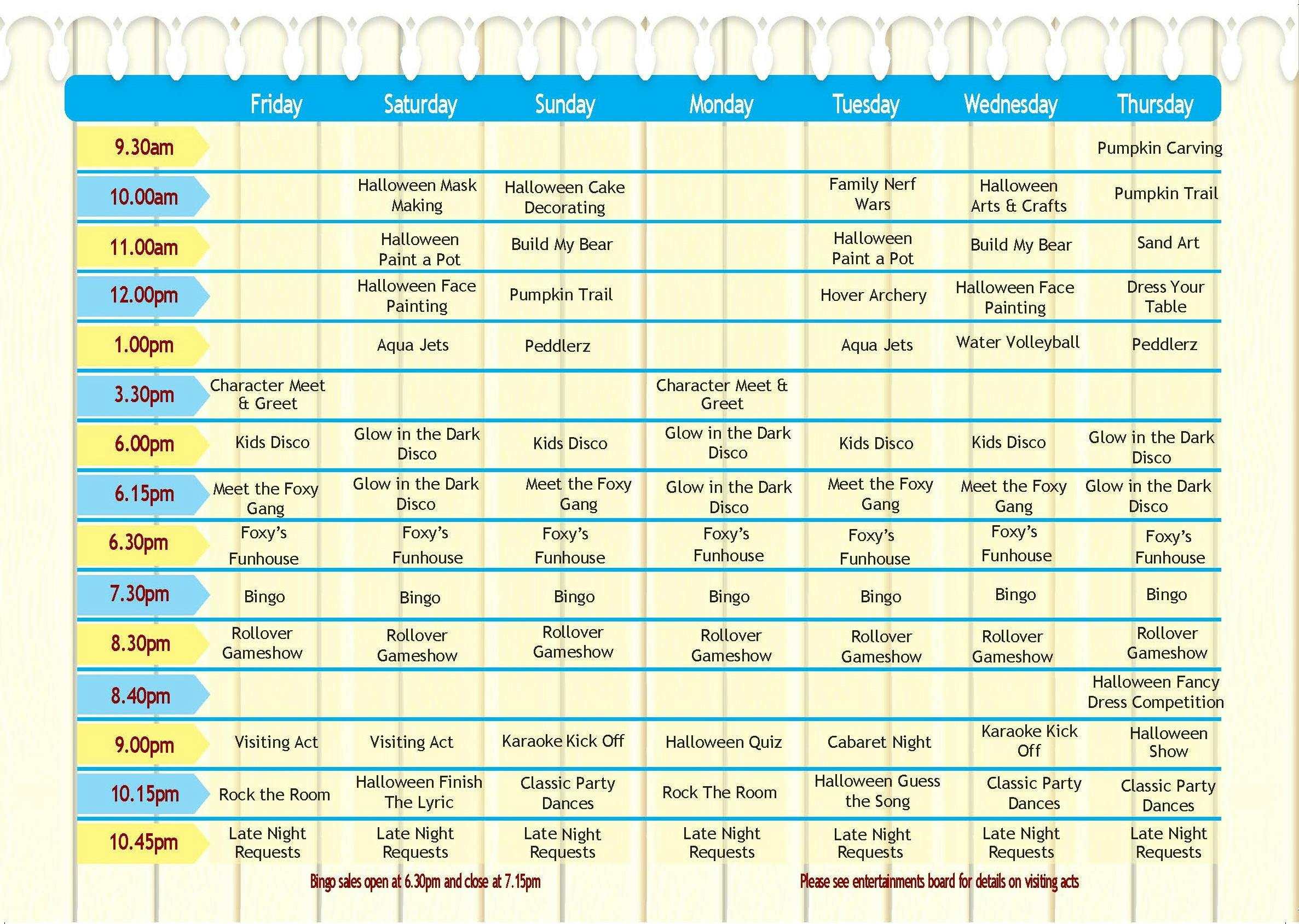 sandy-glade-october-half-term-programme